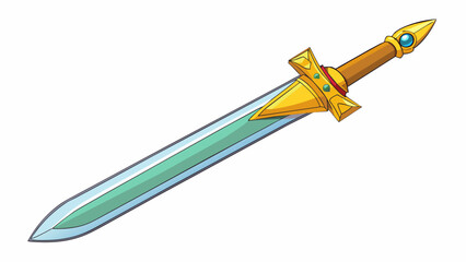 The kings sword passed down through generations was an elegant masterpiece with a golden hilt and a blade that shimmered in the candlelight. Its. Cartoon Vector