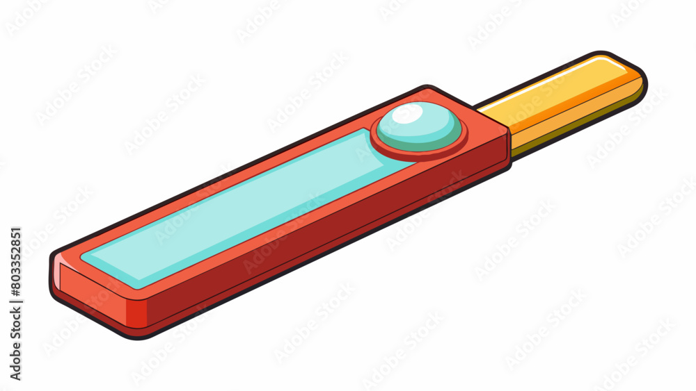 Poster The rectangular object had a smooth glossy surface and a long slender handle at the top. It emitted a bright light that could be adjusted with a small. Cartoon Vector