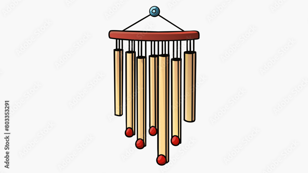 Poster when music is played near the wind chimes they respond with gentle chiming sounds creating a serene 