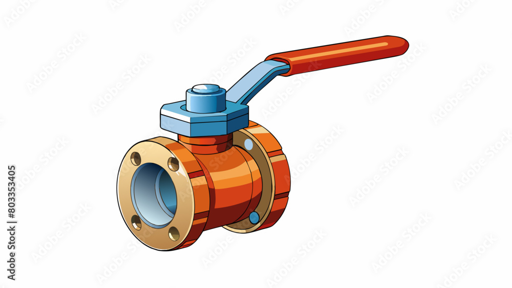 Poster A ball valve with a sphericalshaped body and a lever handle. It has a quarterturn operation that allows for quick and easy shutoff of liquids or. Cartoon Vector