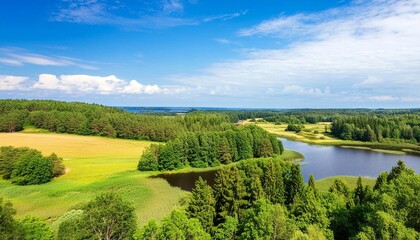 Obraz premium A Beautiful Wide Shot Of The Nature In Summer