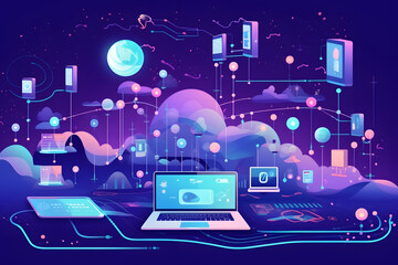 Educational Technology Banner, E learning Platforms and Digital Learning Networks