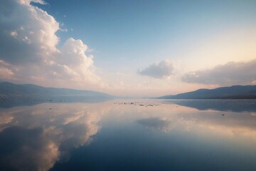 Fototapeta premium sunrise over the lake