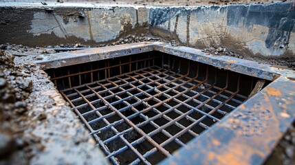 drainage is installed on the floor for waste water disposal AI generated