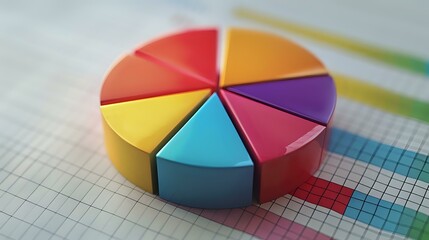 Multicolored Pie Chart Graph Paper