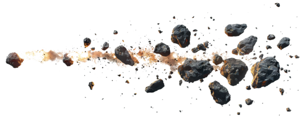 Flying meteors cut out