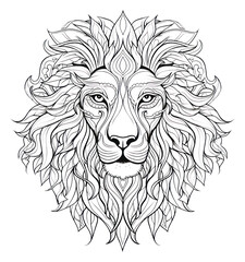 Fototapeta premium PNG Lion sketch drawing doodle.