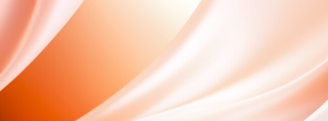 Abstract banner with smooth flowing orange and white curves, make sense of calm and tranquility evoke a calming atmosphere of relaxation and meditation, ideal for relaxation-focused digital content