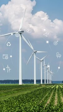 Circular economy concept for future business growth and environmental sustainability and reduce pollution for future business and environmental growth.Crystal gloge with digital icons no logo . 