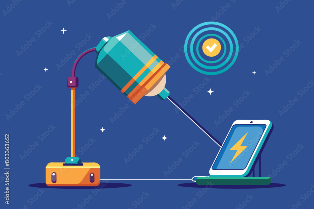 Poster portable lamp that unfolds from a flat sheet and charges wirelessly