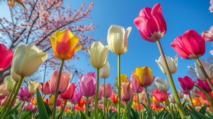 Obraz premium Radiant Spring: A Symphony of Tulips