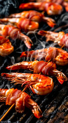 Spicy-Sweet Bacon Wrapped Shrimp