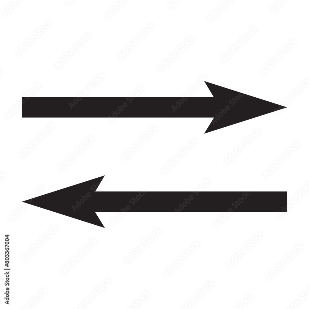 Poster long horizontal arrow icon, vector. set of arrows. horizontal arrow silhouette, icon, vector. arrow 