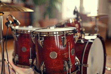 Drums musical instrument, music concept.