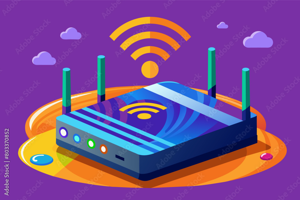 Poster an onu device with built-in wi-fi 6e technology for ultra-fast internet speeds
