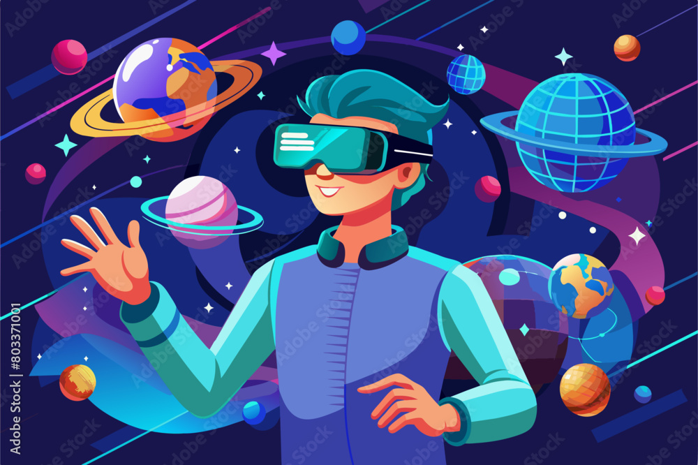 Aufkleber an immersive virtual reality experience with realistic haptic feedback