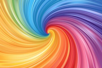 Vibrant rainbow spiral lights abstract digital art backdrop for captivating visuals