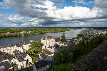 Naklejka premium Vue depuis le château de Saumur