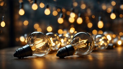 bulbs in the wind HD 8K wallpaper Stock Photographic Image