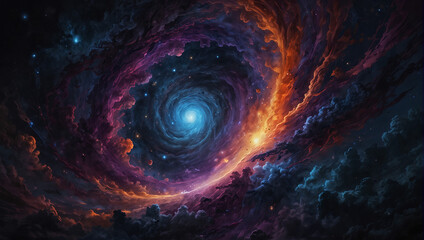 Whirlpool of stars and nebulae
