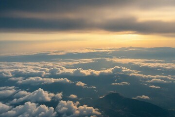 clouds over the mountains