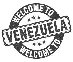 Welcome to Venezuela stamp. Venezuela round sign