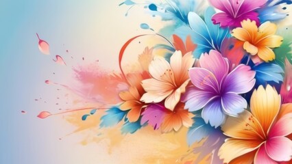 Abstract Watercolor Dreamy Hues Suitable for Invitation Background