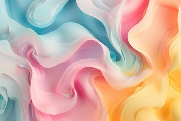 Multicolored Background With Wavy Shapes