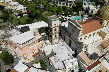 aerial view of Positano on the Amalfi Coast, Italy