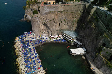 aerial view of Sorrento overlooking the Bay of Naples