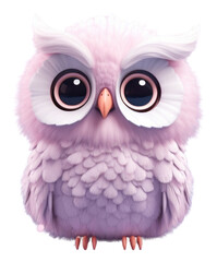 PNG Cute owl cartoon animal bird.