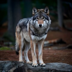 gray wolf canis lupus