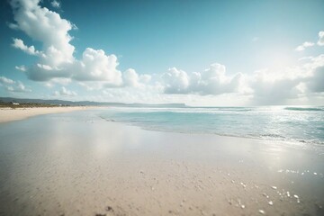 beach with clouds
