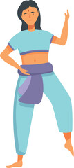 Obraz premium Indian girl dancer icon cartoon vector. Culture lady. Costume pose show