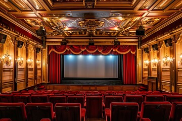 Interior of a classic indoor cinema