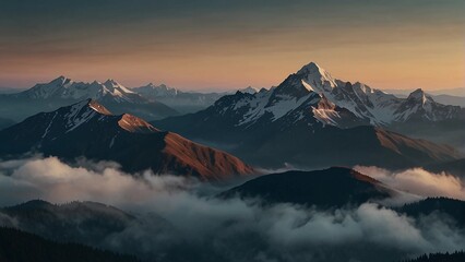 sunrise over the mountains