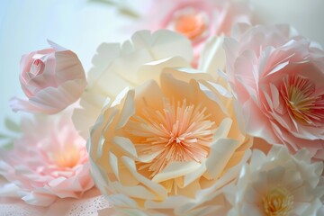 Close-Up of Paper Flowers