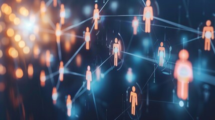 human resource and world wide web concept. recruitment management. business idea hyper realistic and natural colors 