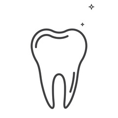 Outline tooth icon