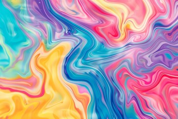 Colorful abstract painting background. Liquid marbling paint background. Fluid painting abstract texture. Intensive colorful mix of acrylic vibrant colors.