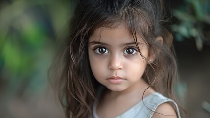 Fototapeta premium Little Girl Sitting in Grass