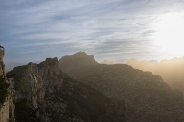 Paisaje de monta&ntilde;a al atardecer Mallorca