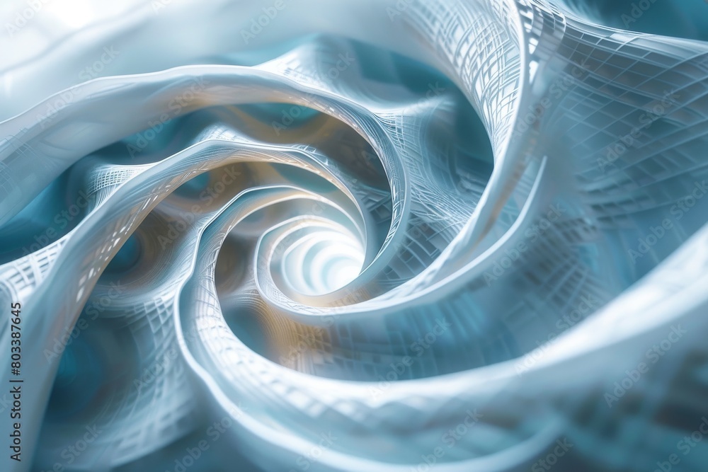 Aufkleber this captivating image showcases a digital art creation with a swirling pattern in various shades of