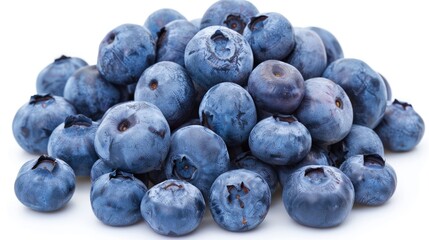 freshly picked blueberries arranged in a rustic basket, their deep blue hue contrasting against the natural surroundings.