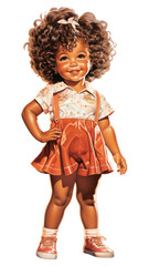 PNG  Standing child doll girl.