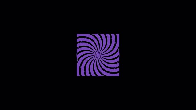 Animated retro Y2K Sticker Circle Twirl on transparent alpha channel with brutalism aesthetics.