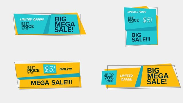Sale Discount Banners 43 , Fully Editable and Animated