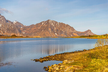 Obraz premium landscape inside the Lofoten Islands, Norway