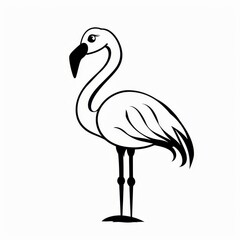 Obraz premium one leg, long neck, long beak
