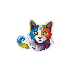 Cat vector breeds cute pet animal set illustration. Different type of vector cats